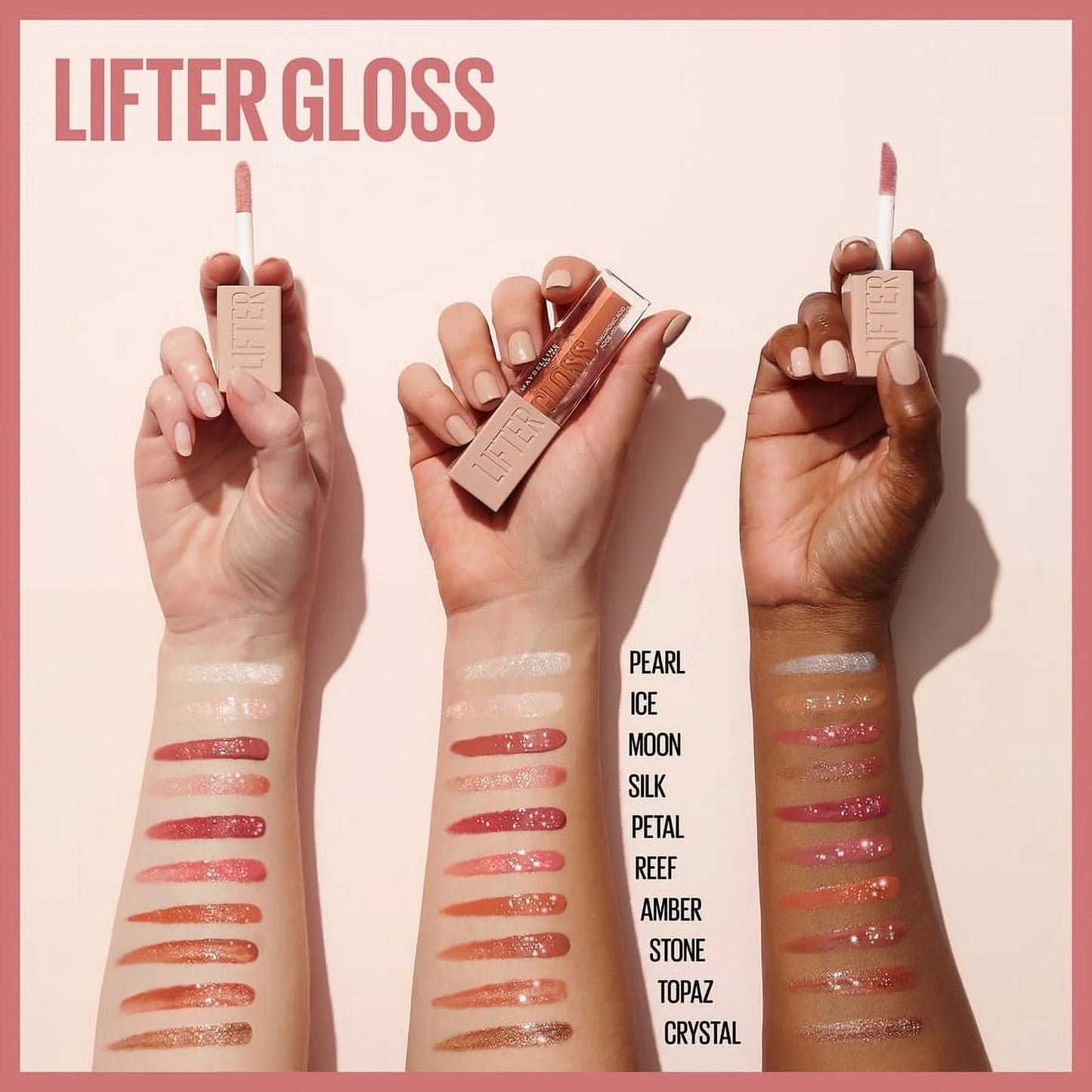 Lifter Gloss Lip Gloss Makeup with Hyaluronic Acid, Ruby