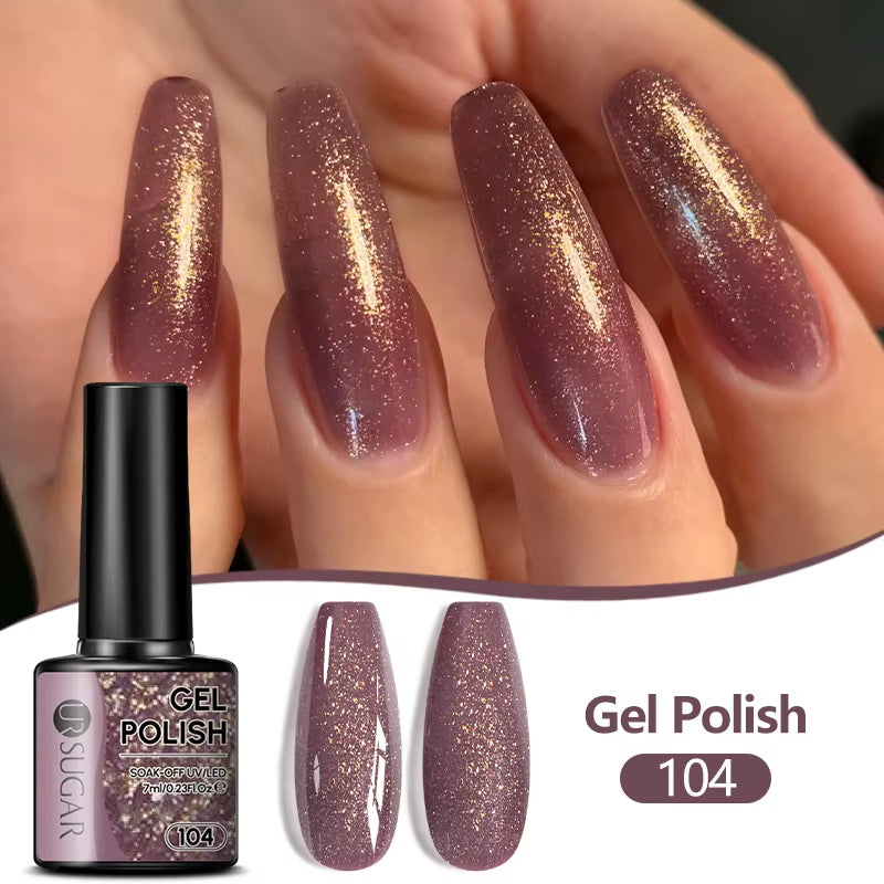 7/7.5Ml Nude Glitter Color Nail Gel Polish Semi-Permanent Varnish Soak off Nail Art Base Top Coat UV LED Gel Manicure
