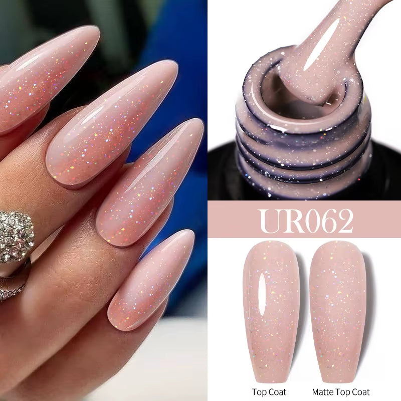 7/7.5Ml Nude Glitter Color Nail Gel Polish Semi-Permanent Varnish Soak off Nail Art Base Top Coat UV LED Gel Manicure