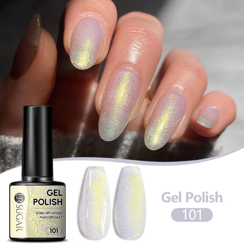 7/7.5Ml Nude Glitter Color Nail Gel Polish Semi-Permanent Varnish Soak off Nail Art Base Top Coat UV LED Gel Manicure