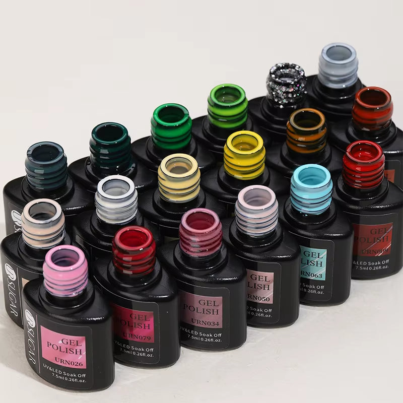 7/7.5Ml Nude Glitter Color Nail Gel Polish Semi-Permanent Varnish Soak off Nail Art Base Top Coat UV LED Gel Manicure