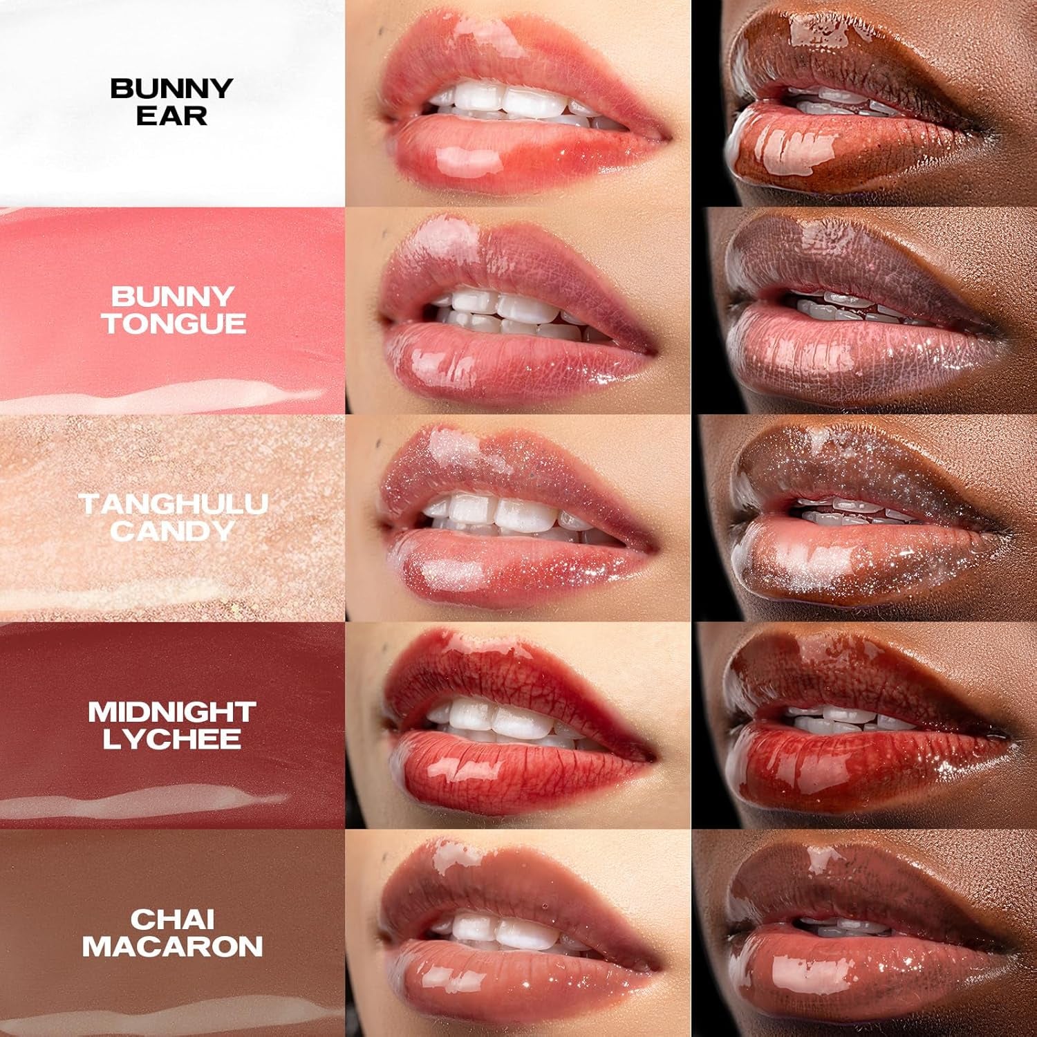 Lip Elixir Nourishing and Hydrating Lipgloss — Moisturizing Plumping Lip Gloss Enriched with Collagen, Non-Sticky Lip Color Smooth High-Shine Finish, Vegan & Cruelty-Free, Bunny Tongue (Pink)