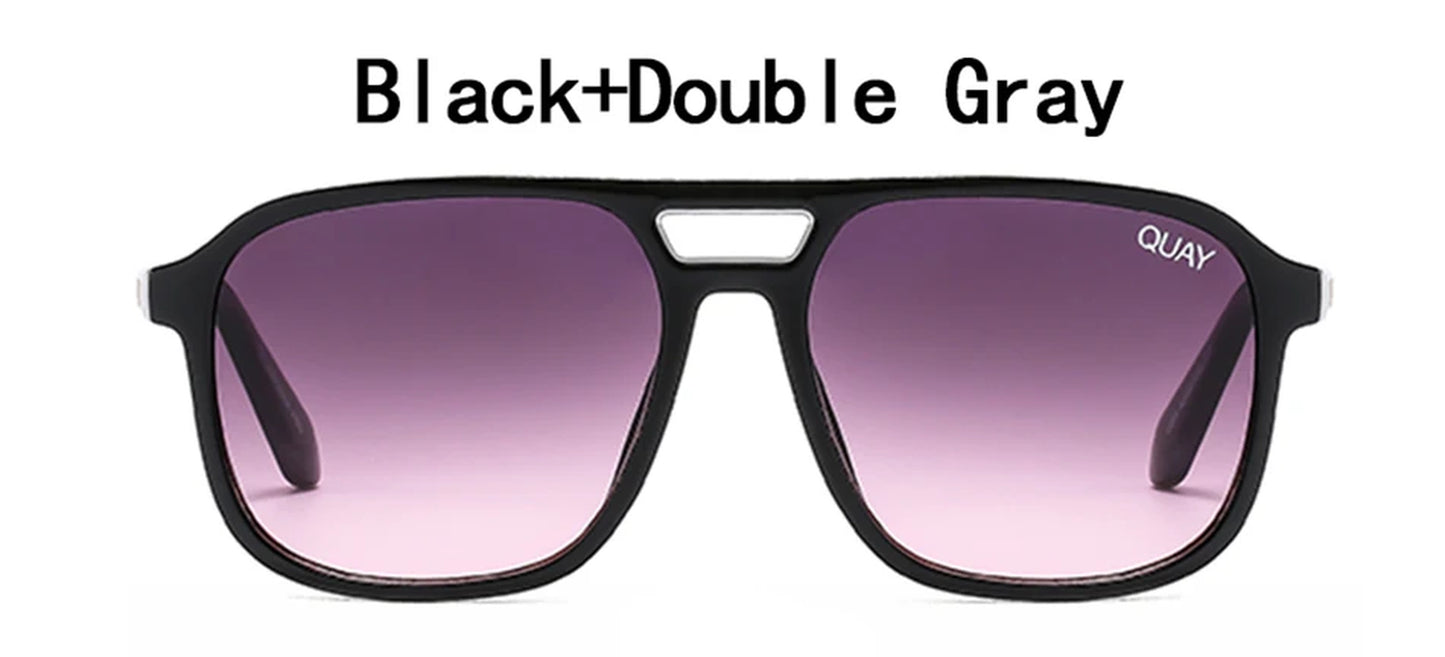 Oversized Mirror Women Sun Glasses for Women/Men Quay on the Fly Sunglasses Shades Gafas UV400 Fashion Sunglasses Women