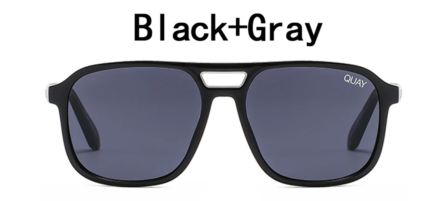 Oversized Mirror Women Sun Glasses for Women/Men Quay on the Fly Sunglasses Shades Gafas UV400 Fashion Sunglasses Women