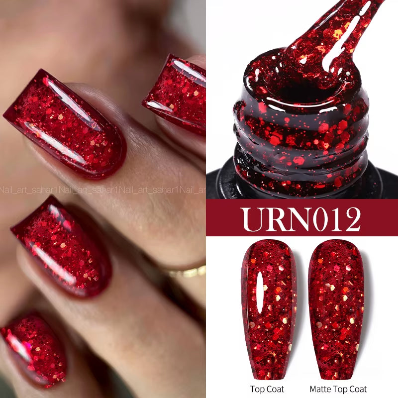 7/7.5Ml Nude Glitter Color Nail Gel Polish Semi-Permanent Varnish Soak off Nail Art Base Top Coat UV LED Gel Manicure