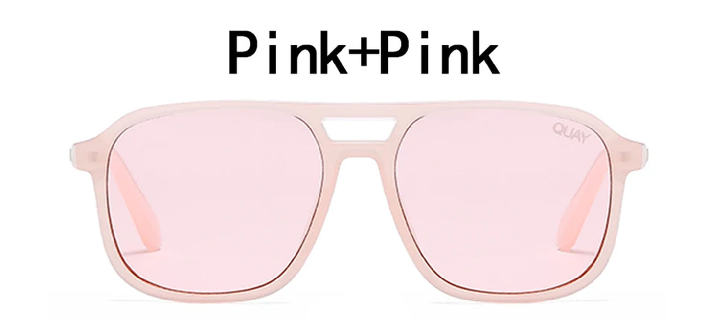 Oversized Mirror Women Sun Glasses for Women/Men Quay on the Fly Sunglasses Shades Gafas UV400 Fashion Sunglasses Women